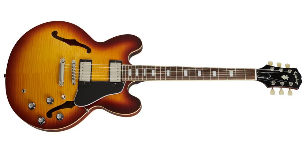 Epiphone Inspired by Gibson ES-335 Figured - Raspberry Teaburst Top Vente