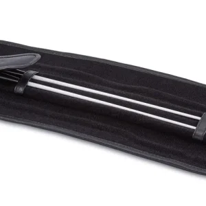 Counterpoint Musical Leather Baton Case for 2 Batons - Black Offre Du Jour