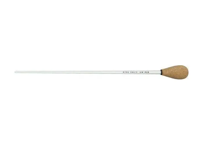 King David Batons 14 Inch White Baton with Pear Shaped Cork Produit De Marque