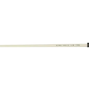Solde King David Batons 14‘‘ White Baton with Tapered Rosewood Handle