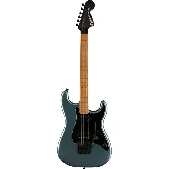 DISCONTINUEContemporary Stratocaster HH FR, Roasted Maple Fingerboard, Black Pickguard, Gunmetal Metallic Paiement Sécurisé