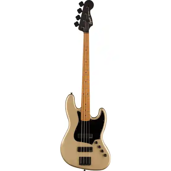 Quantité Limitée DISCONTINUEContemporary Active Jazz Bass HH, Roasted Maple Fingerboard, Black Pickguard, Shoreline Gold