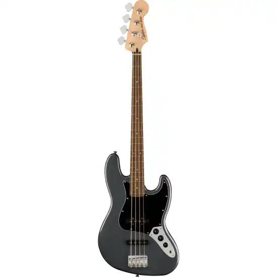 Must-Have DISCONTINUE Affinity Series Jazz Bass, Laurel Fingerboard, Black Pickguard, Charcoal Frost Metallic
