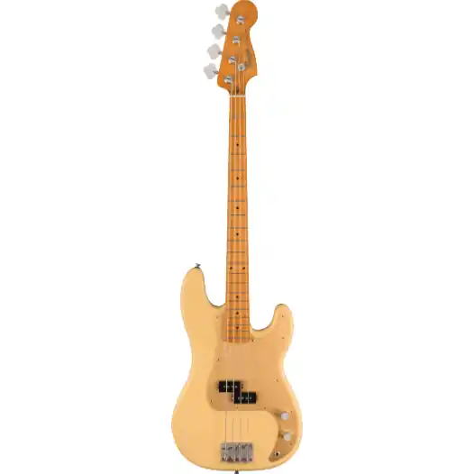 Prix Promo DISCONTINUE 40th Anniversary Precision Bass, Vintage Edition, Maple Fingerboard, Gold Anodized Pickguard, Satin Vintage Blonde
