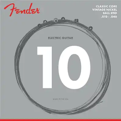 Usine Directe Classic Core Electric Guitar Strings, 155R, Vintage Nickel, Ball Ends (.010-.046)