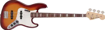 Populaire Made in Japan Limited International Color Jazz Bass, Rosewood Fingerboard, Sienna Sunburst