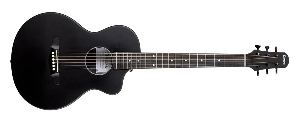 Denver Weatherproof Carbon Fiber Steel String Acoustic Guitar with Gigbag - Satin Black Prix Cassé
