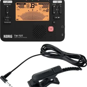 Prix Réduit Korg Handheld Tuner and Metronome Combo with Contact Microphone - Black