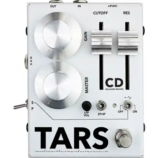 Pédale d‘effet Collision devices Tars Silver on White Nouvelle Collection