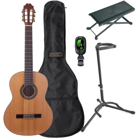 Pack Prodipe Primera 4/4 - Guitare classique + housse, repose pied, stand, accordeur Promotion