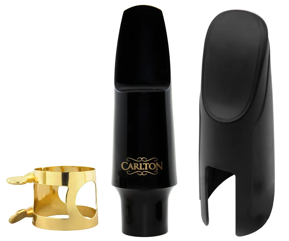 Carlton Tenor Saxophone Mouthpiece Kit - Gold Ligature and Fitted Cap Nouvel Arrivage