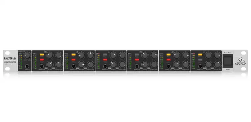 Acheter En Ligne Behringer Powerplay HA6000 6-channel Headphone Mixing and Distribution Amplifier