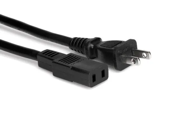 Hosa PWC-178 Power Cord, Ungrounded, 8 Feet Réduction