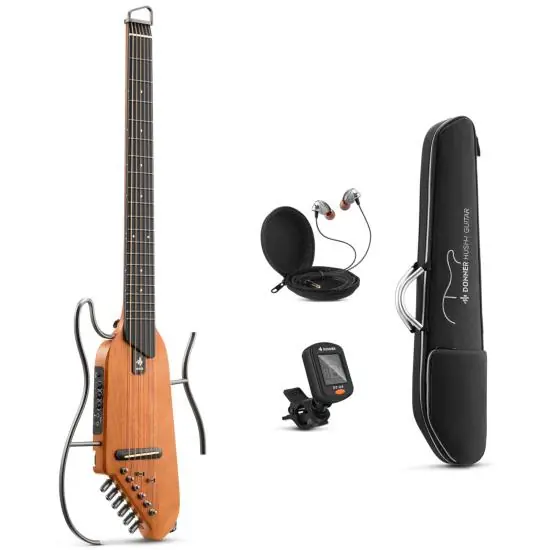DISCONTINUE Donner Hush-1 guitare de voyage naturelle Meilleure Vente