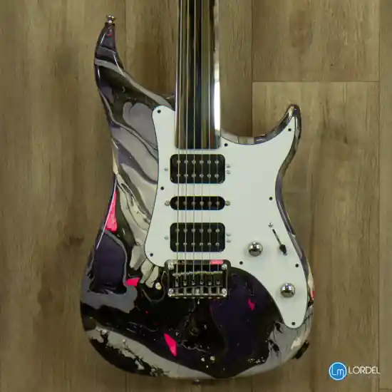 Expédition Rapide Guitare électrique Vigier Excalibur Surfreter Supra HSH Rock Art Chrome