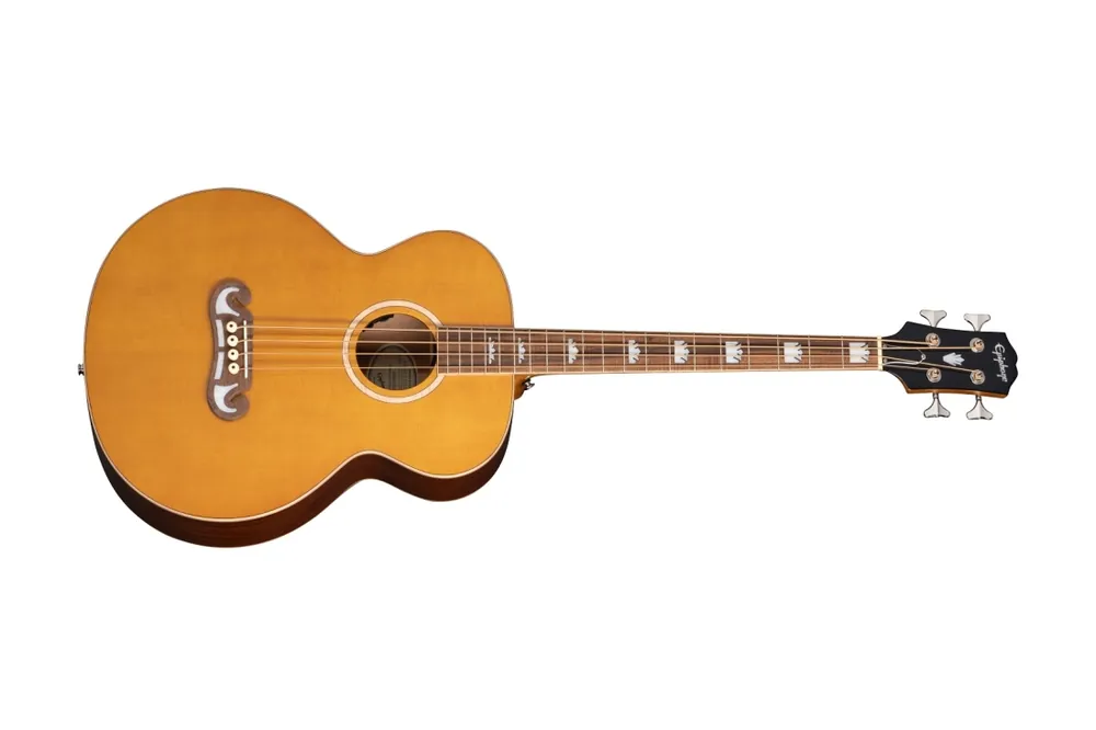 Epiphone El Capitan J-200 Studio Bass - Aged Vintage Natural Expédition Rapide