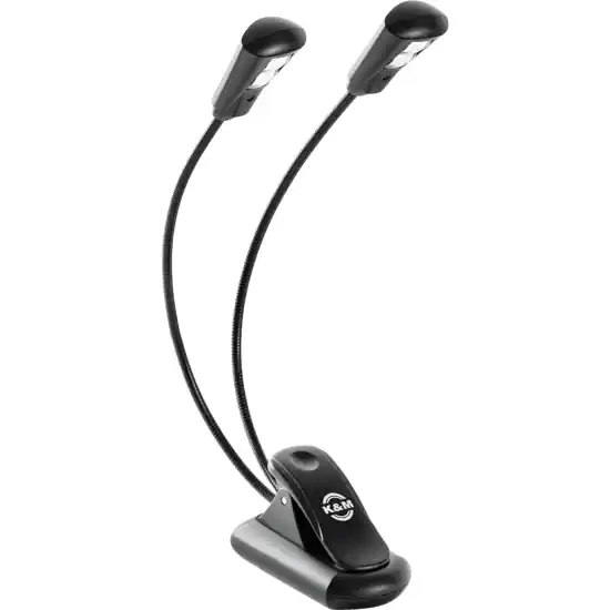 Nouvel Arrivage K M 12259 - lampe de pupitre 2 bras à 2 Leds avec batterie