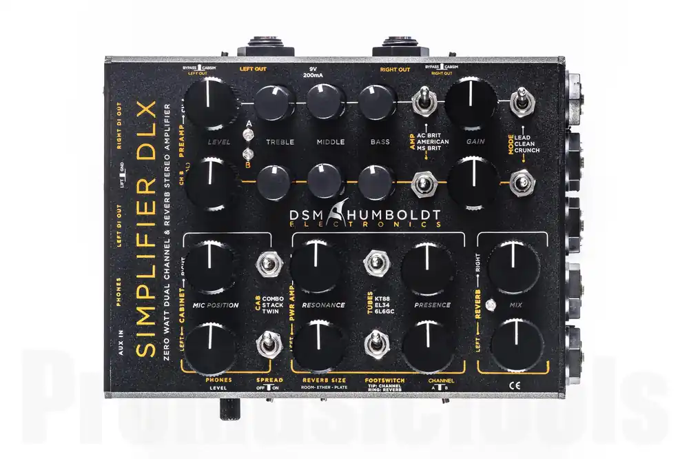 DSM & Humboldt Simplifier Deluxe - 0 Watt Dual-Channel Stereo Amplifier & Cab Simulator w/ Stereo Reverb Prix Promo