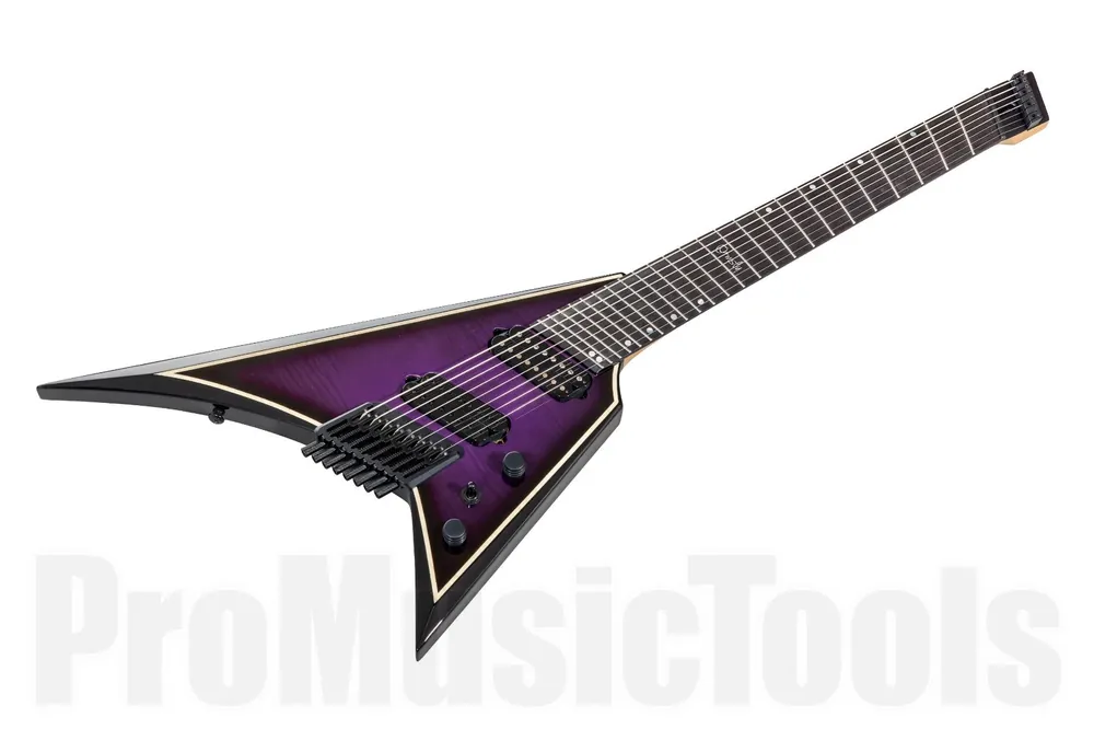 Retour Gratuit Ormsby Metal V GTR 8 (Run 16) Headless Multiscale FM PP - Purr Pull