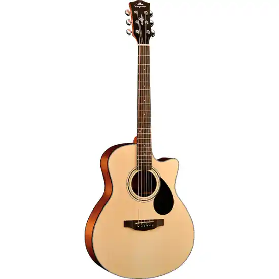 Populaire Guitare Electro-Acoustique Kepma Guitars Plytone Series - Eac Grand Auditorium Natural