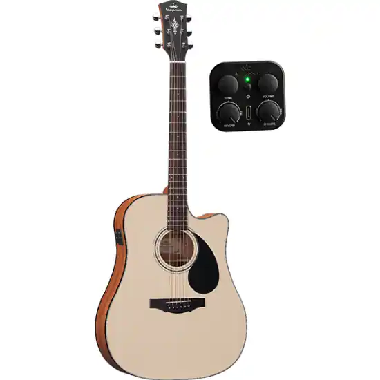 Petit Prix Guitare Electro-Acoustique Kepma Guitars Plytone Series - Edce-K10 Dreadnought Natural