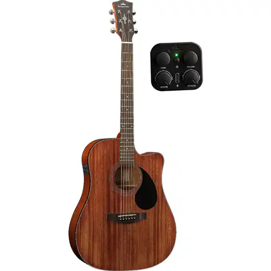 Seulement Aujourd'hui Guitare Electro-Acoustique Kepma Guitars Plytone Series - Edce-K10 Dreadnought Walnut