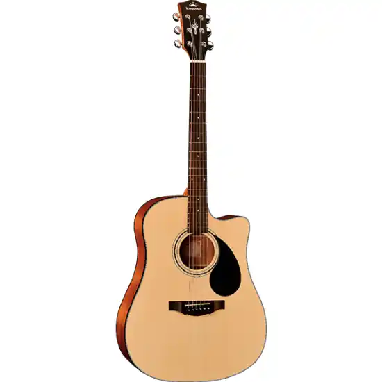Soldes Guitare Electro-Acoustique Kepma Guitars Plytone Series - Edc Dreadnought Natural