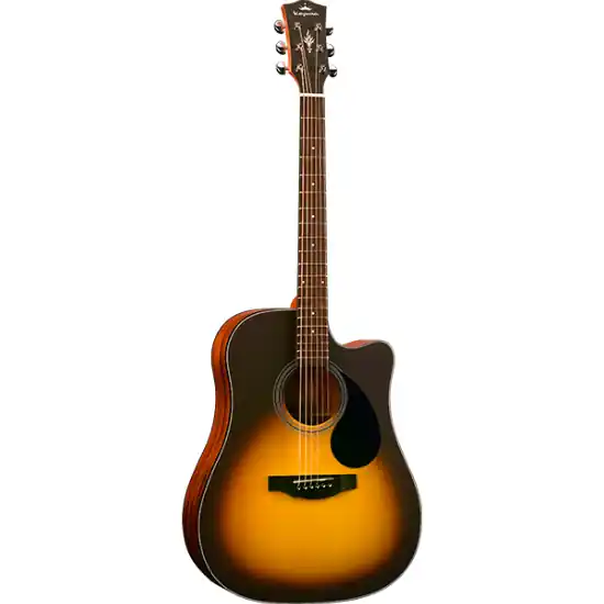 Marque Guitare Electro-Acoustique Kepma Guitars Plytone Series - Edc Dreadnought Sunburst