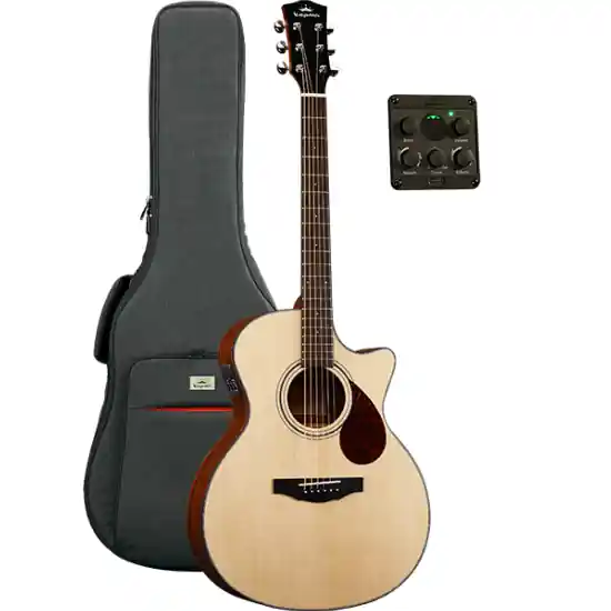Guitare Electro-Acoustique Kepma Guitars Solid Top Series - F0E Grand Auditorium Natural Acheter Direct