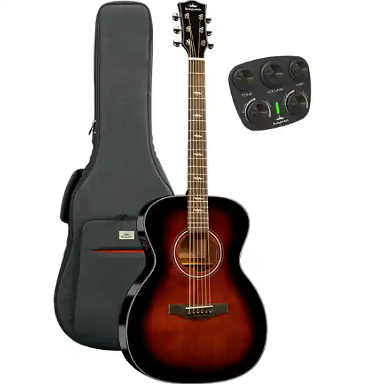 Guitare Electro-Acoustique Kepma Guitars Solid Top Series - F1E Om Walnut Expédié Aujourd'hui