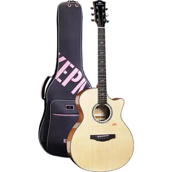 Guitare Folk Kepma Guitars Solid Top Series - F2S Grand Auditorium Natural Commander Maintenant