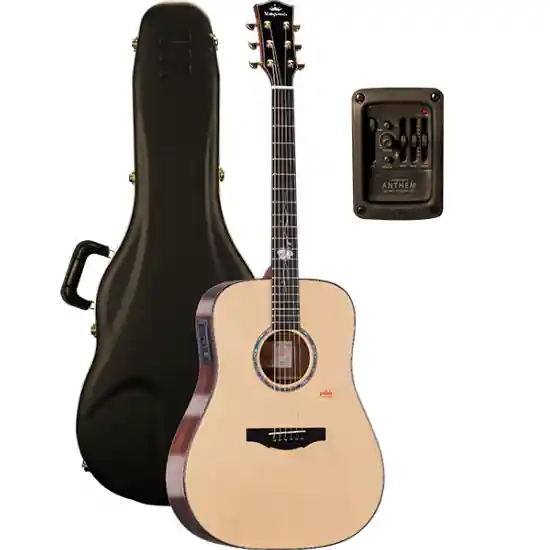 Prix Bas Guitare Electro-Acoustique Kepma Guitars Solid Top Series - G1E Dreadnought Natural