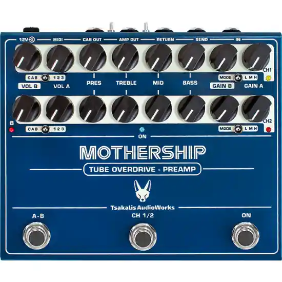 Pedale D‘Effet Guitare Préampli Tsakalis Audioworks Mothership Prix Cassé