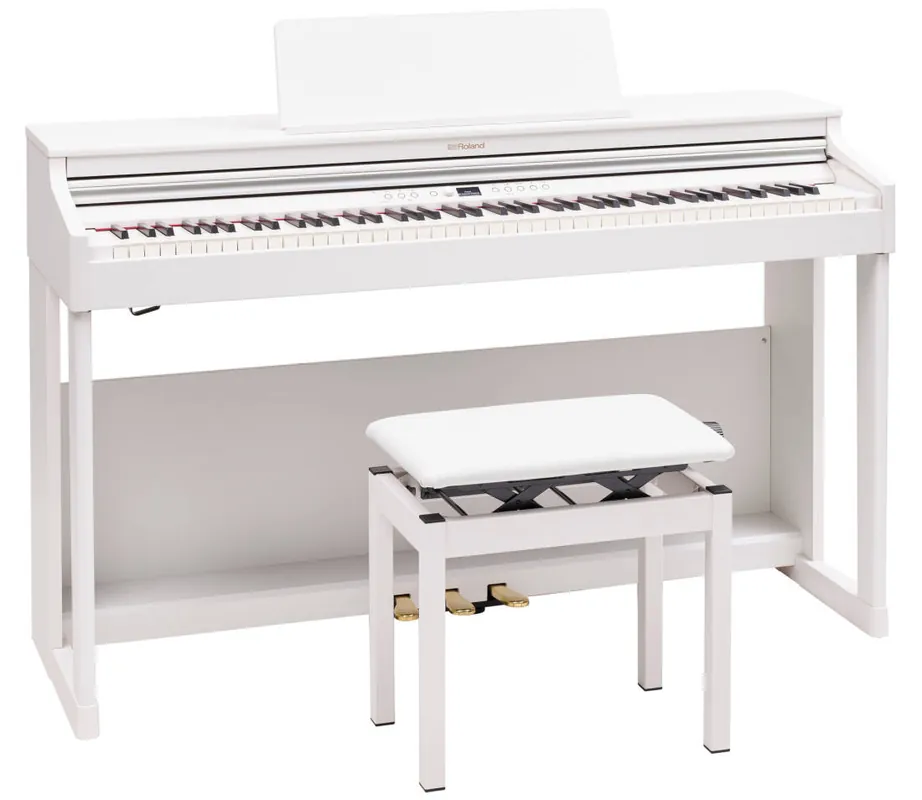 Roland RP701 Digital Piano with Stand and Bench - White Authentique