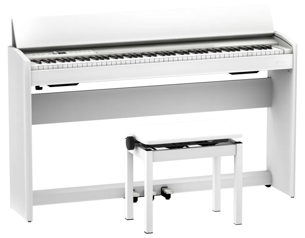 Roland F701 Digital Piano with Stand and Bench - White Offre Spéciale