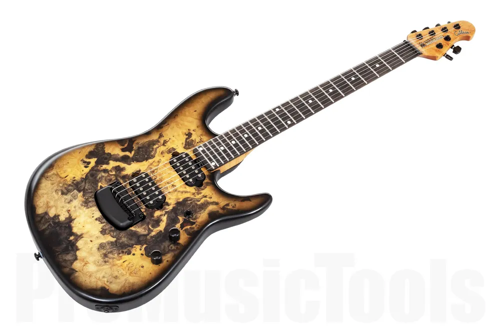 Super Prix Music Man USA Cutlass 6 Jason Richardson Signature - Natural Buckeye Burl S06056