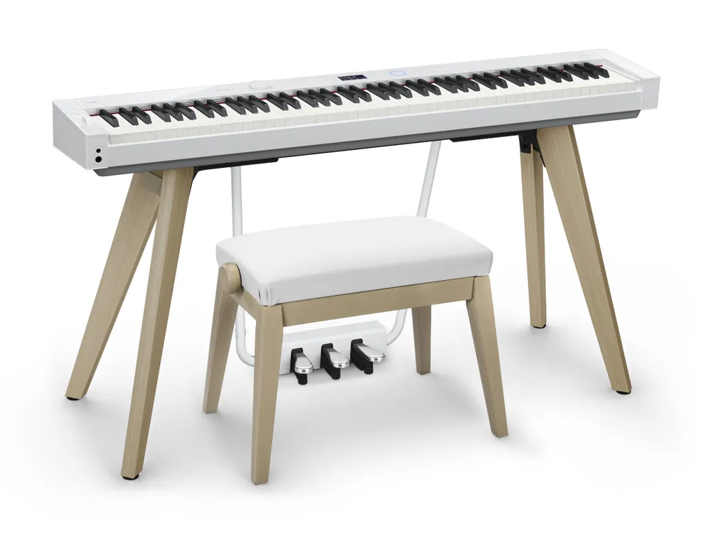 Casio Privia PX-S7000 88-Key Digital Piano and Bench Bundle - White Quantité Limitée
