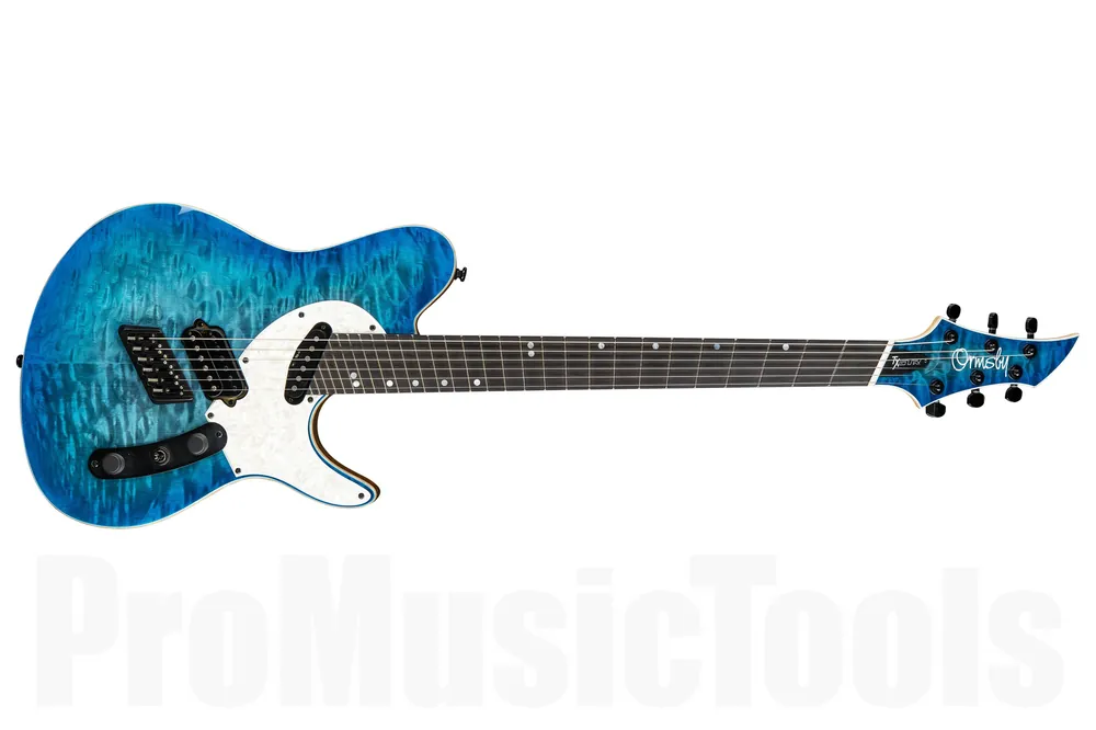 Ormsby TX Exotic GTR 6 (Run 15) Multiscale QM AB - Aqua Burst Remise