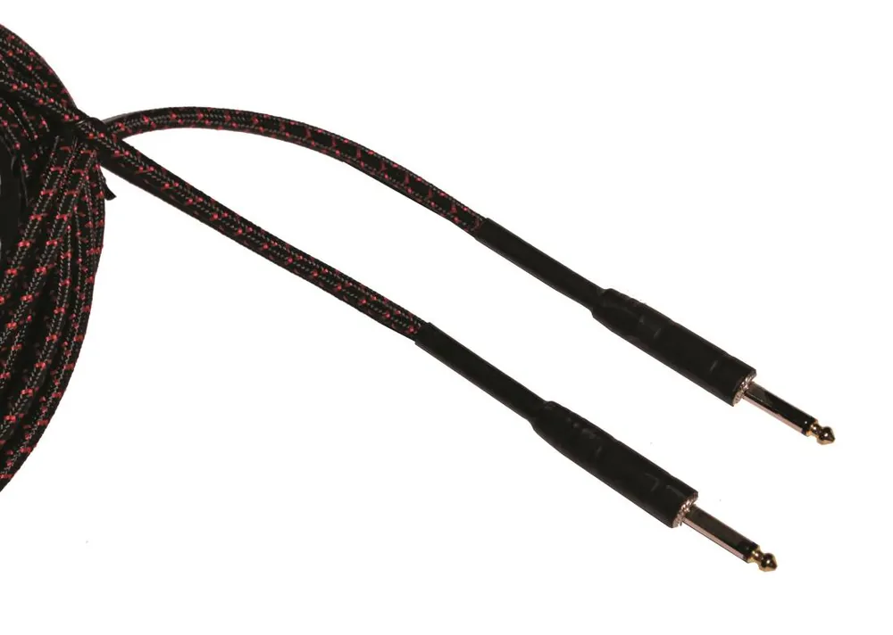 Bon Marché Link Audio 20 Foot Bulk Instrument Cable - Red/Black