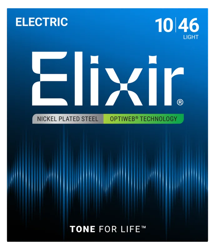 Dernière Chance Elixir Strings Electric Guitar Strings with OPTIWEB Coating, Light (.010-.046)