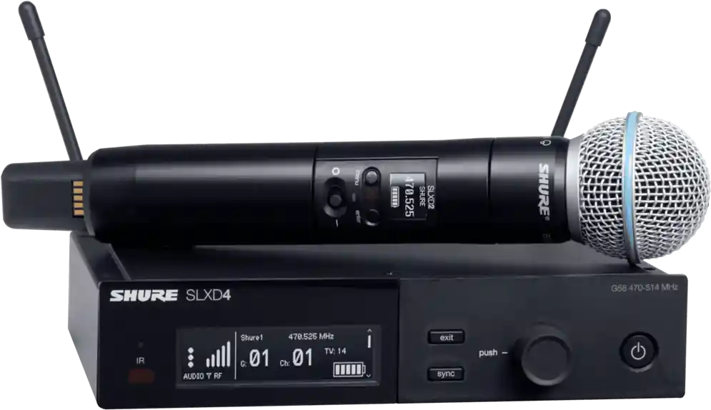 Shure SLXD24/B58 Wireless System with Beta 58A Handheld Transmitter - H55 Expédié Aujourd'hui
