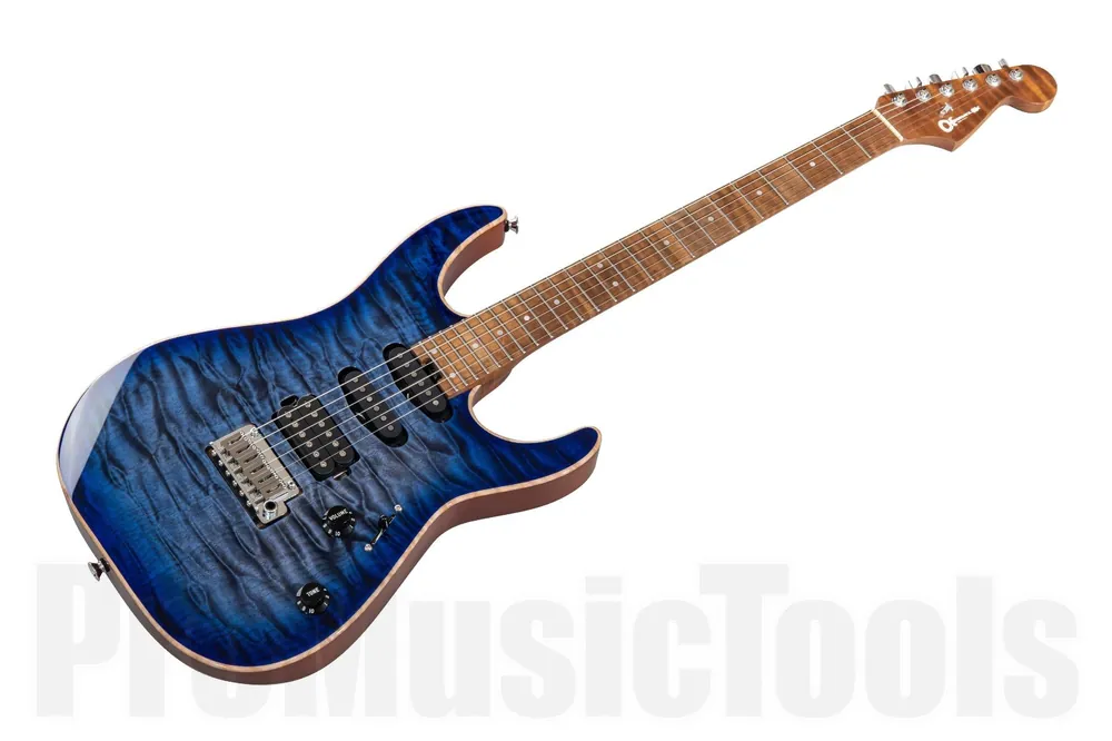 Charvel USA Select DK24 HSS 2PT CM QM - Blue Burst Livraison Express