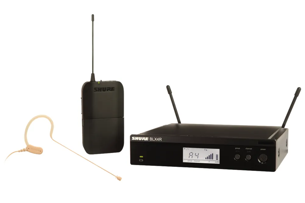 Must-Have Shure BLX14R/MX53 Wireless Rack Mount Presenter System with Earset Microphone (H9 512-542 MHz)