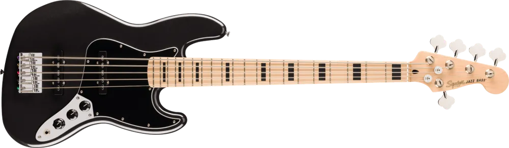 Squier Affinity Series Active Jazz Bass V, Maple Fingerboard - Black Metallic Vente Directe