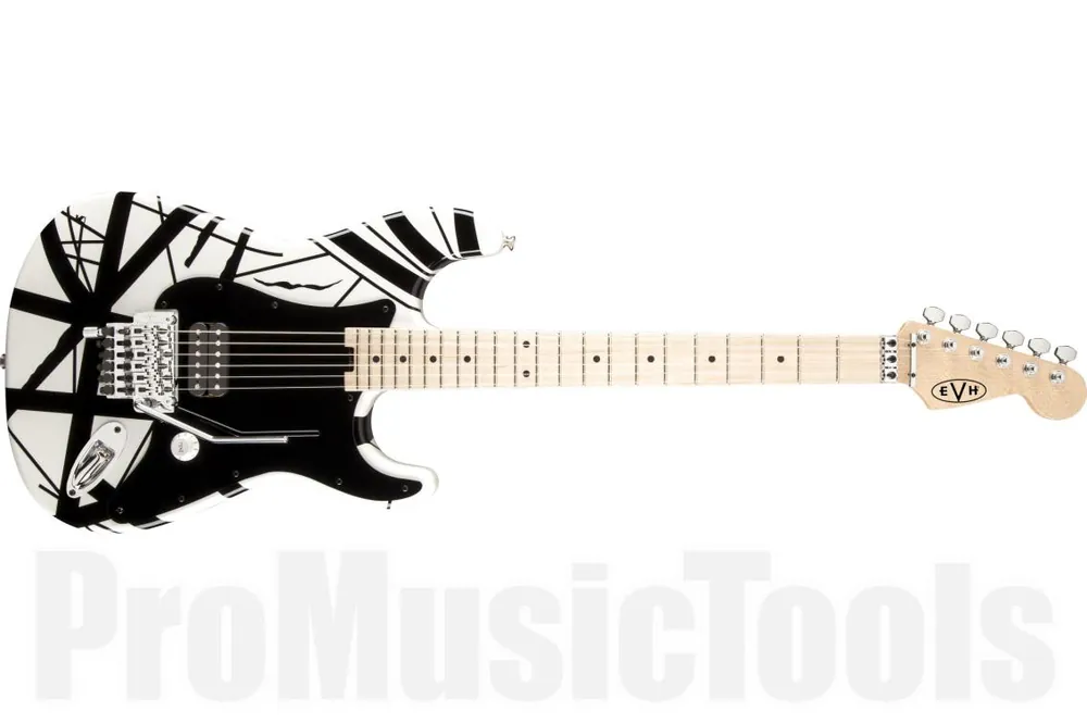 EVH Striped Series White with Black Stripes Paiement Sécurisé