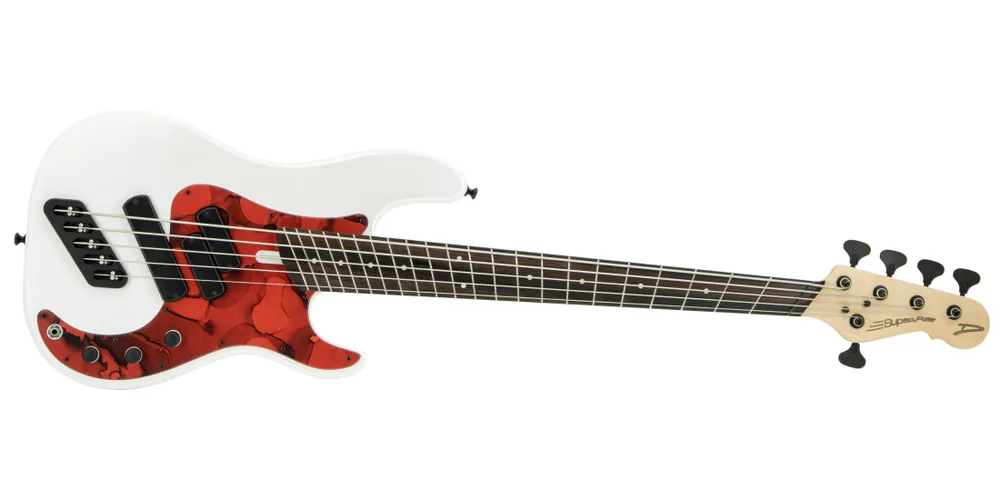 Dingwall Guitars SP1 5-String Multi-Scale Bass Guitar - Matte Ducati Pearl White Pas Cher
