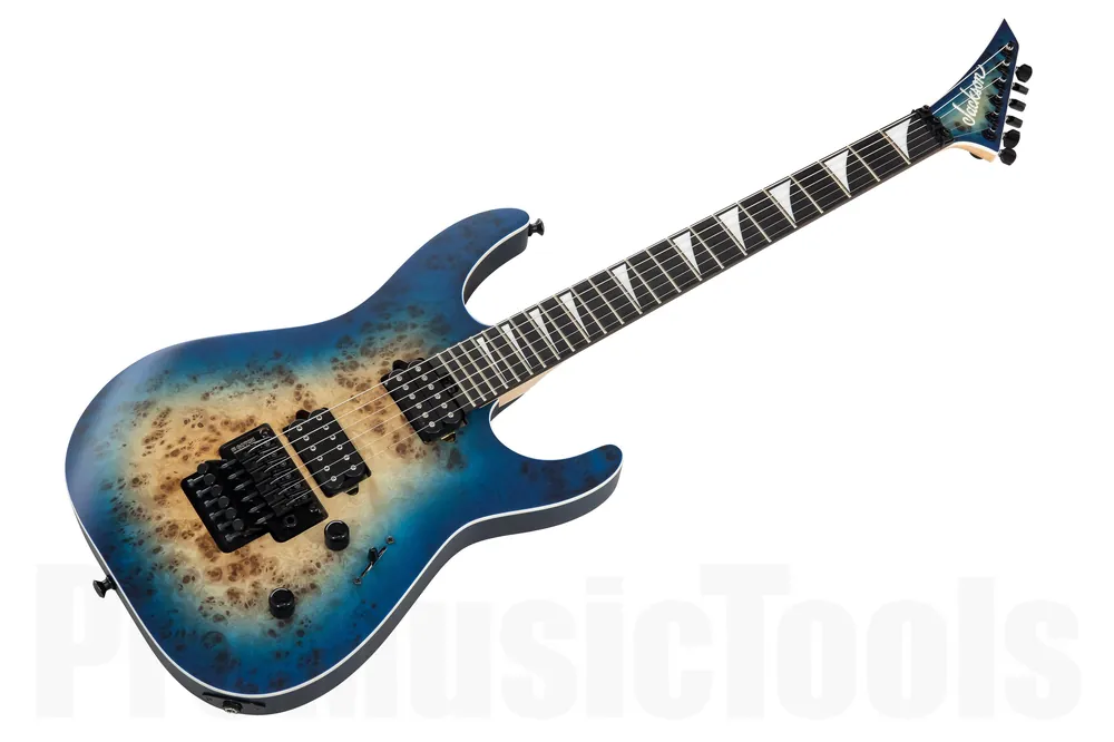 Dernier Modèle Jackson MJ Series Dinky DKRP EB - Transparent Blue Burst