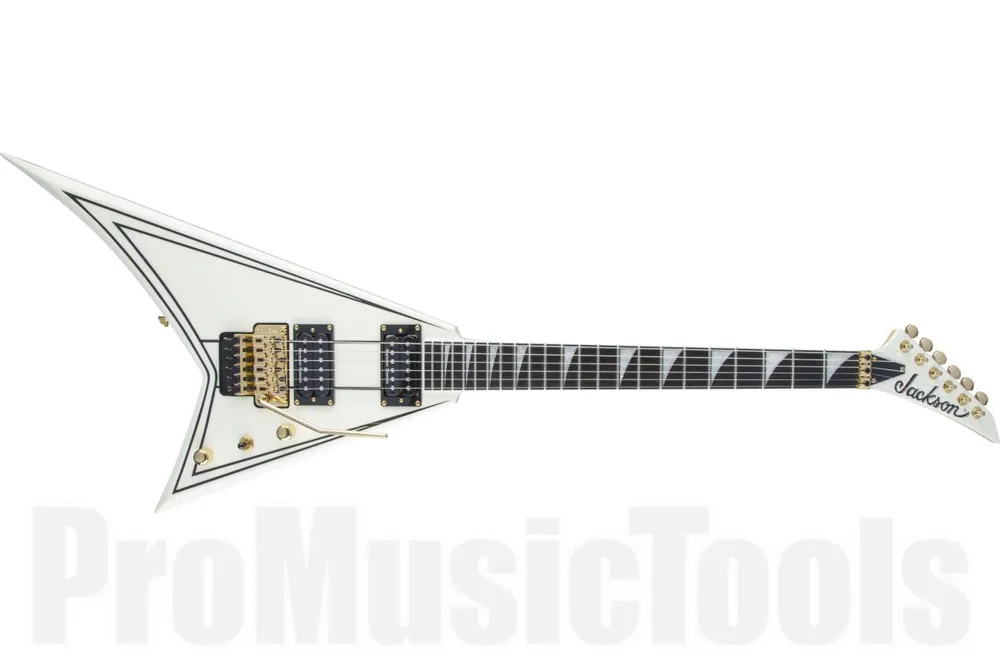 Prix Choc Jackson Pro Series Rhoads RR3 EB Ivory with Black Pinstripes