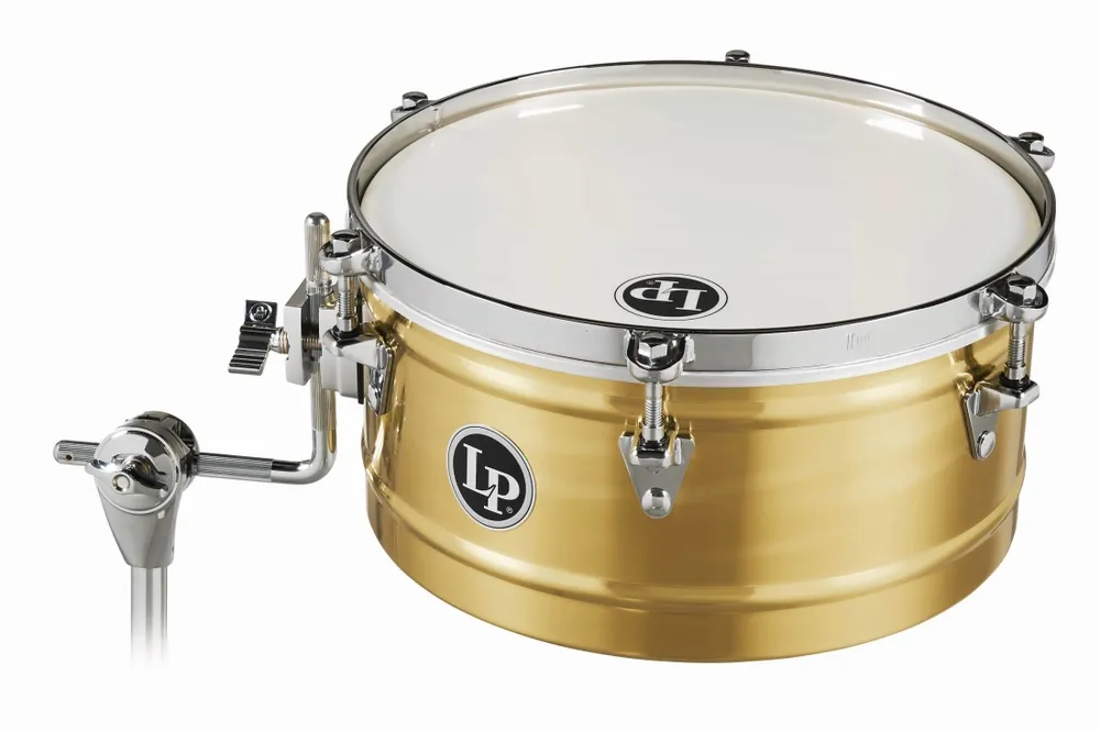 Dernier Modèle Latin Percussion 13‘‘ Brass Timbale with Chrome Hardware and Mount Bracket