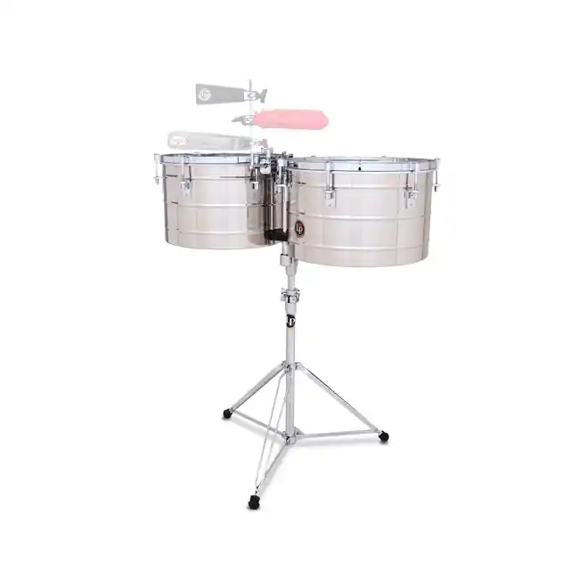 Latin Percussion 15‘‘ and 16‘‘ Tito Puente Thunder Timbales - Stainless Steel Nouvelle Collection
